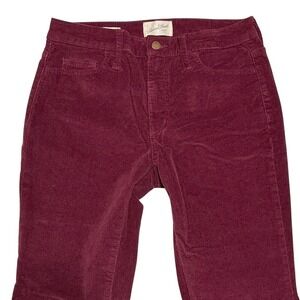 Universal Thread High Rise‎ Skinny Corduroy Pants Women Size 4 Burgundy